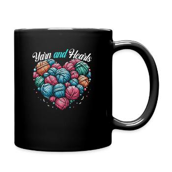 February 14 Valentine's Day Crochet Knitting Sewing - Full Colour Mug - black - Right