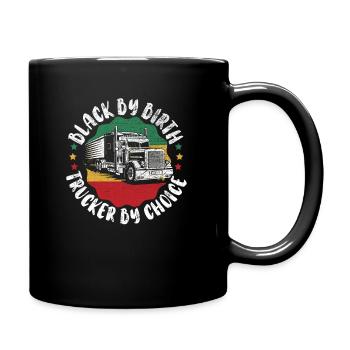 Black History Month Black Pride Truck Driver Trucker - Full Colour Mug - black - Right