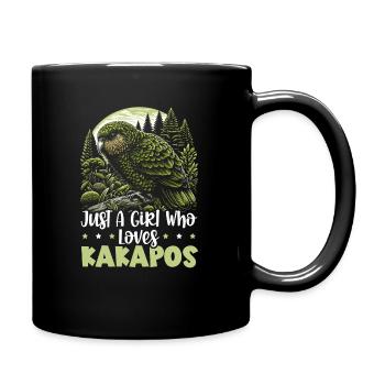 Kakapo Lover New Zealand Owl Parrot Bird - Full Colour Mug - black - Right