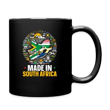 South Africa Pride South African Flag - Full Colour Mug - black - Right