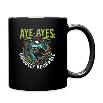 Aye Aye Lemur Süsser Affe Madagaskar - Tasse einfarbig - Schwarz - Rechts
