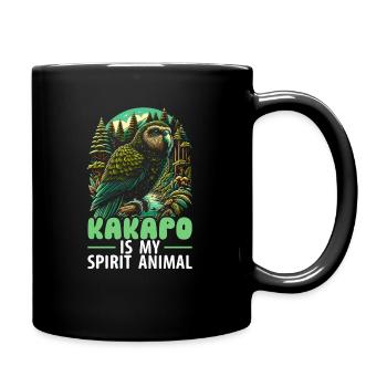 Kakapo Lover New Zealand Owl Parrot Bird - Full Colour Mug - black - Right