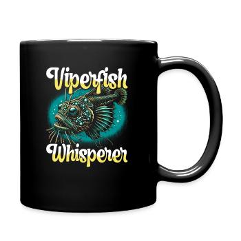 Effrayant, Mer profonde, Vipère, Pêcheur, Biologiste marin - Mug uni - noir - Droite