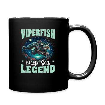 Effrayant, Mer profonde, Vipère, Pêcheur, Biologiste marin - Mug uni - noir - Droite