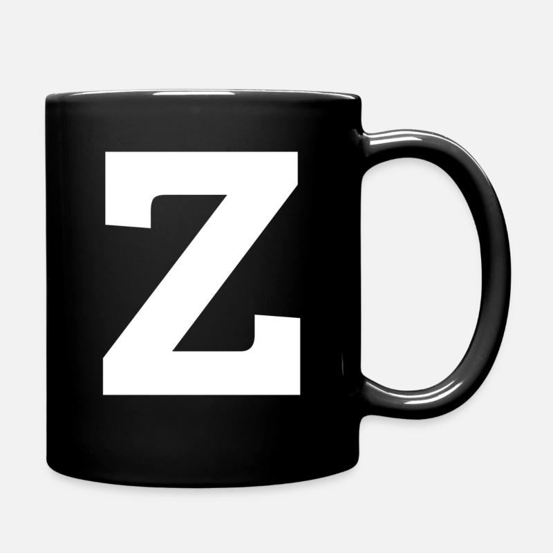 Letter z "z" white - Full Colour Mug - black