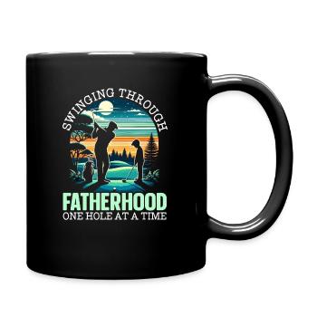 Father's Day Golfers Golfers Paternity - Full Colour Mug - black - Right