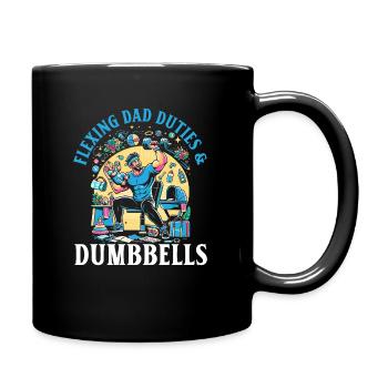 Vatertag-muskel-bodybuilder Bester Papa - Tasse einfarbig - Schwarz - Rechts