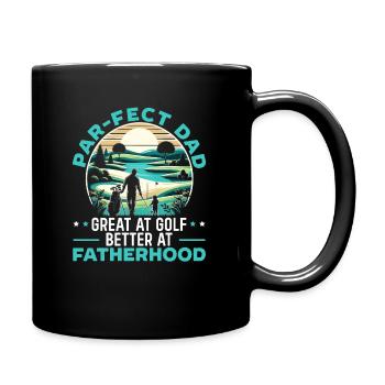 Vatertag Golfspieler Golfer Vaterschaft - Tasse einfarbig - Schwarz - Rechts