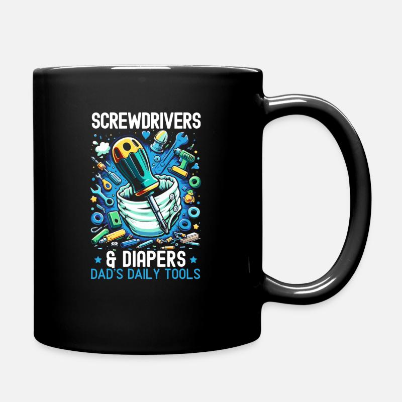 Vatertag, Mechaniker, Vaterschaft, Bester Papa - Tasse einfarbig - Schwarz