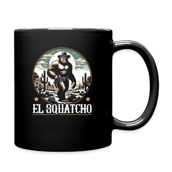 Western Bigfoot Lover Sasquatch Yeti - Full Colour Mug - black - Right