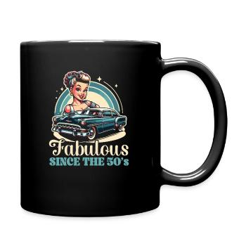 Aus Den 50ern Musik 50er 1950 Party Fifties 50er - Tasse einfarbig - Schwarz - Rechts