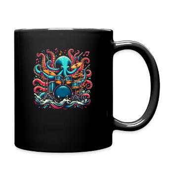 Drummer Drums Octopus Octopus - Full Colour Mug - black - Right