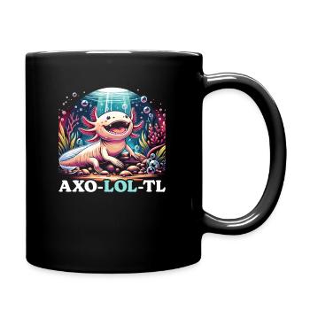 Kawaii Axolotl Walking Fish Mexican - Full Colour Mug - black - Right