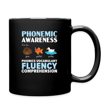 Conscience phonétique, compréhension de la lecture, phonétique - Mug uni - noir - Droite
