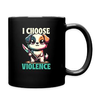 Funny animal dog humor sarcasm dog lover - Full Colour Mug - black - Right
