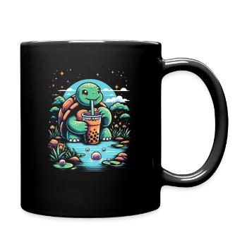 Funny Boba Tea Lover Bubble Tea Drink Kawaii - Full Colour Mug - black - Right