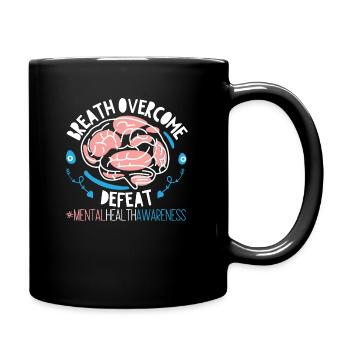 Mental Health Awareness - Full Colour Mug - black - Right