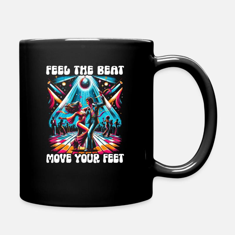 Disco-party, Disco-musik, Feiernde Tanzende - Tasse einfarbig - Schwarz