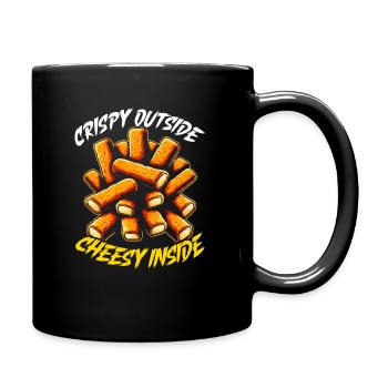 Mozzarella-Sticks lustig Essen - Tasse einfarbig - Schwarz - Rechts