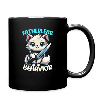 Funny Cat Kitty - Full Colour Mug - black - Right