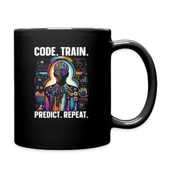 Künstliche Intelligenz, Ki, Maschinelles Lernen - Tasse einfarbig - Schwarz - Rechts