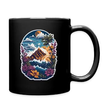 Jäger Bergsteiger Wanderer Abenteuer - Tasse einfarbig - Schwarz - Rechts