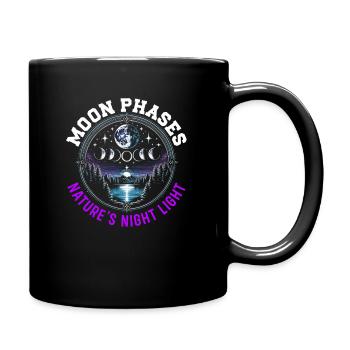 Mondphasen Symbol Astronomie Astrologie Vollmond - Tasse einfarbig - Schwarz - Rechts
