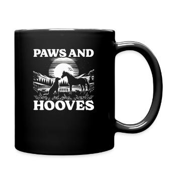 Chevaux et Chiens Amoureux des Animaux Chevaux - Mug uni - noir - Droite