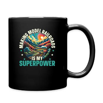 Model railway - Full Colour Mug - black - Right