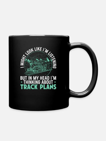 Model railway - Full Colour Mug - black