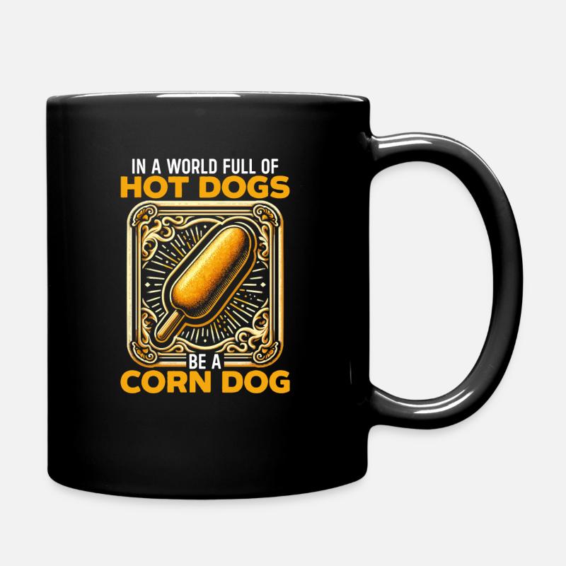 Corn Dog Lover Fast Food Würstchen Corndog - Tasse einfarbig - Schwarz