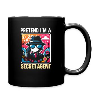 Secret Agent Detective Undercover Gift - Full Colour Mug - black - Right