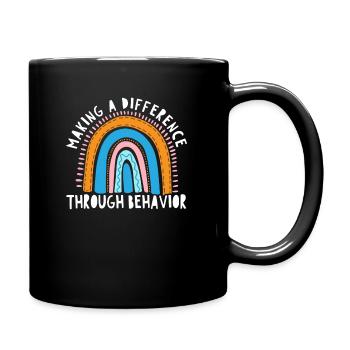 Aba therapist Behavior analyst Psychologist - Full Colour Mug - black - Right