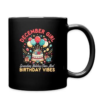 Alles Gute Zum Geburtstag, Feiernde Bday-party, - Tasse einfarbig - Schwarz - Rechts