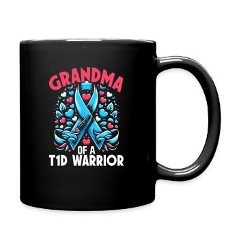 Sensibilisation au diabète diabète de type 1 grand-mère - Mug uni - noir - Droite
