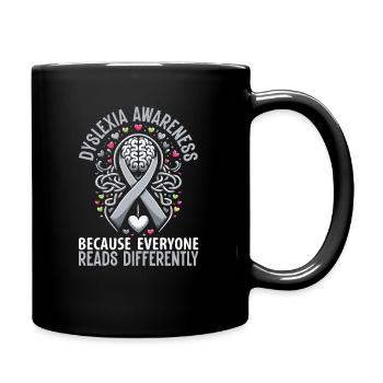 Mois de la sensibilisation à la dyslexie - Mug uni - noir - Droite