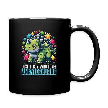 Dinosaur Lover Dino Ankylosaurus - Full Colour Mug - black - Right