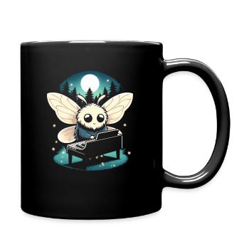 Mothman Point Pleasant Piano Player Cryptid - Tasse einfarbig - Schwarz - Rechts