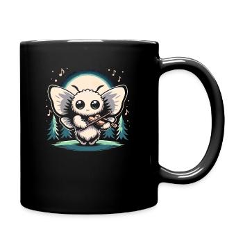 Mothman Point Pleasant Geigenspieler Cryptid - Tasse einfarbig - Schwarz - Rechts