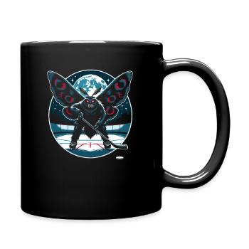 Mothman Point Pleasant Hockeyspieler Cryptid - Tasse einfarbig - Schwarz - Rechts