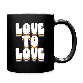 Love to Love - Tasse einfarbig - Schwarz - Rechts