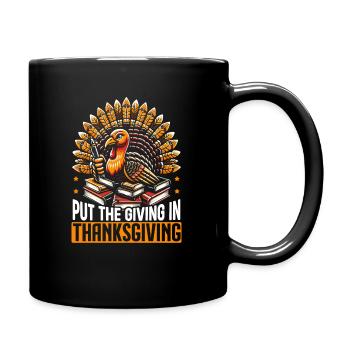 Thanksgiving turkey - Full Colour Mug - black - Right
