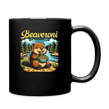 Lustiger Biber-liebhaber-nagetier-tier-niedlicher - Tasse einfarbig - Schwarz - Rechts