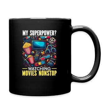 film kino liebhaber popcorn-film - Tasse einfarbig - Schwarz - Rechts
