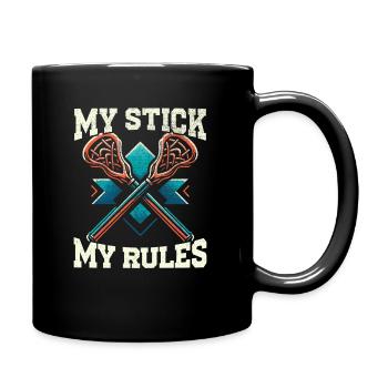 Lacrosse-spieler Lax Coach Sport Lacrosse-torwart - Tasse einfarbig - Schwarz - Rechts