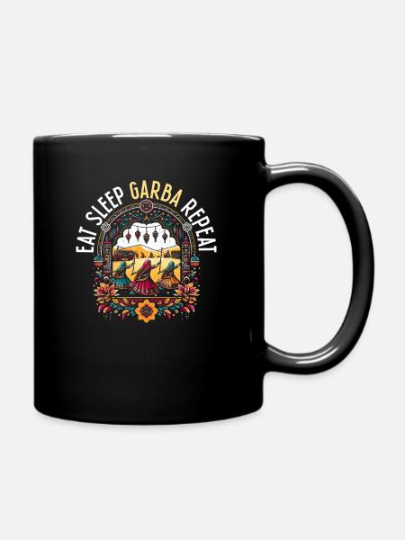 Navratri Und Dussehra Göttin Durga Puja Hindu - Tasse einfarbig - Schwarz