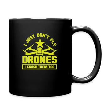 Fpv-drohnenpilot - Tasse einfarbig - Schwarz - Rechts
