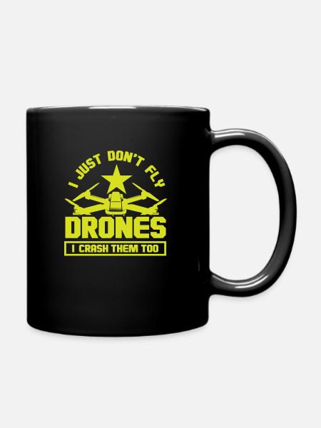 fpv drone pilot - Full Colour Mug - black