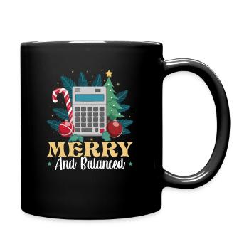 Comptable drôle Père Noël Contrôleur - Mug uni - noir - Droite