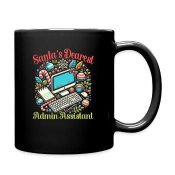 Drôle d’administrateur de Noël père Noël. - Mug uni - noir - Droite